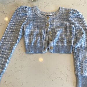 Loveshackfancy callington baby blue cardigan